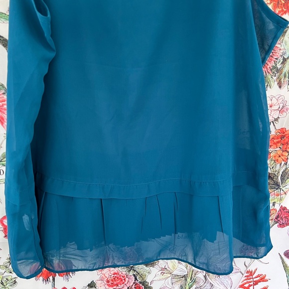 COPY - American Eagle Outfitters Teal size XL sheer pleated tank. This is so so… - Picture 6 of 7